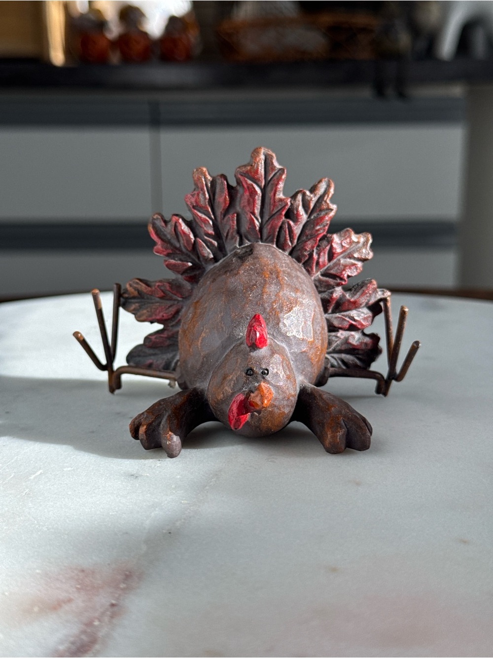 Rustic Turkey Napkin Holder Fall Thanksgiving Table Decor